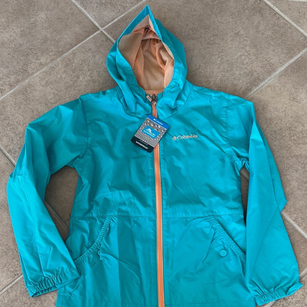 Columbia Kids' Teal and Orange Raincoat